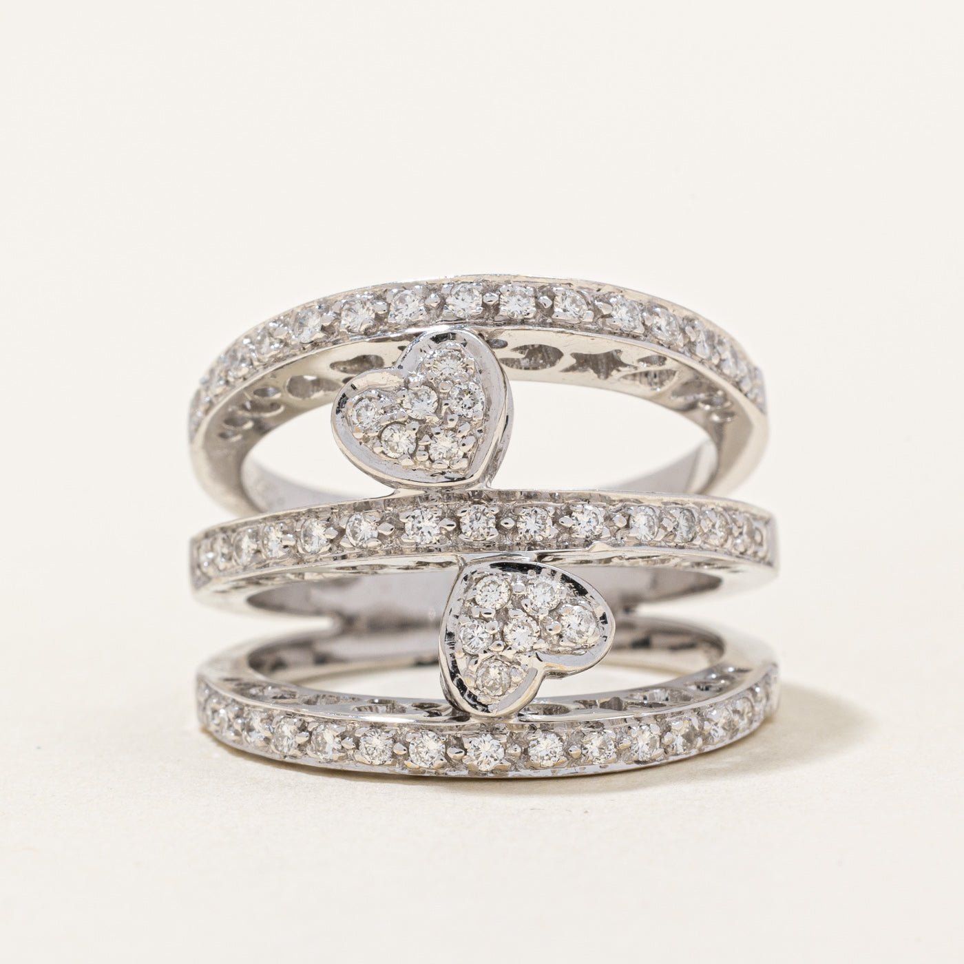 Tiered Diamond Heart Ring | 0.28ctw | SZ 7.25 |