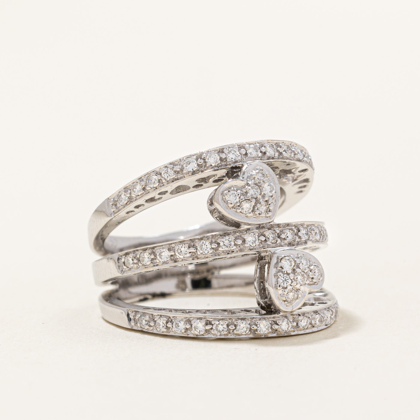Tiered Diamond Heart Ring | 0.28ctw | SZ 7.25 |