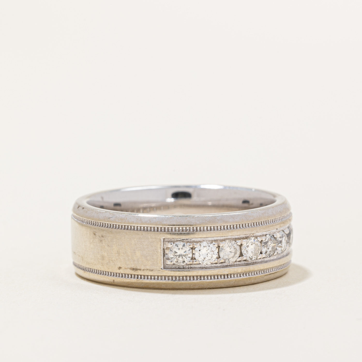Semi Eternity Diamond Cigar Band | 1.00ctw | SZ 12.75 |