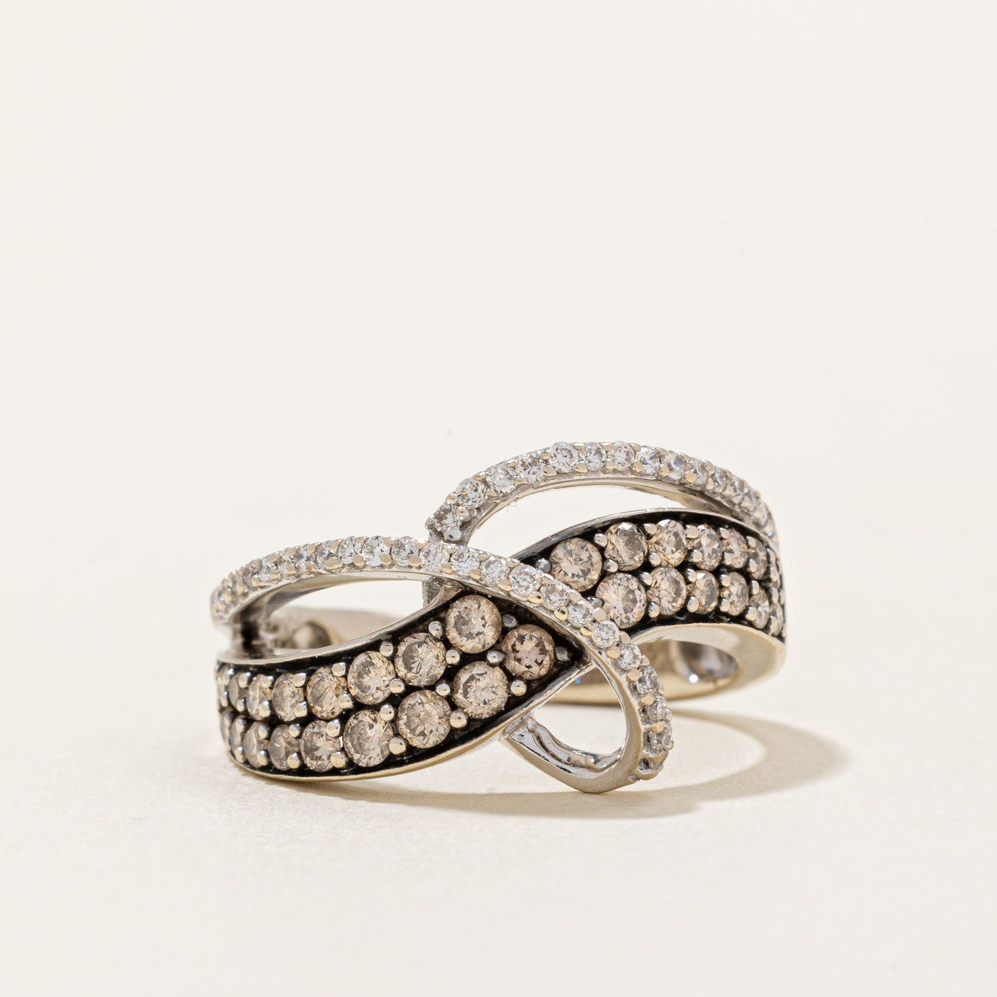 Light Brown Diamond Bypass Ring | 0.45ctw | SZ 5.25 |