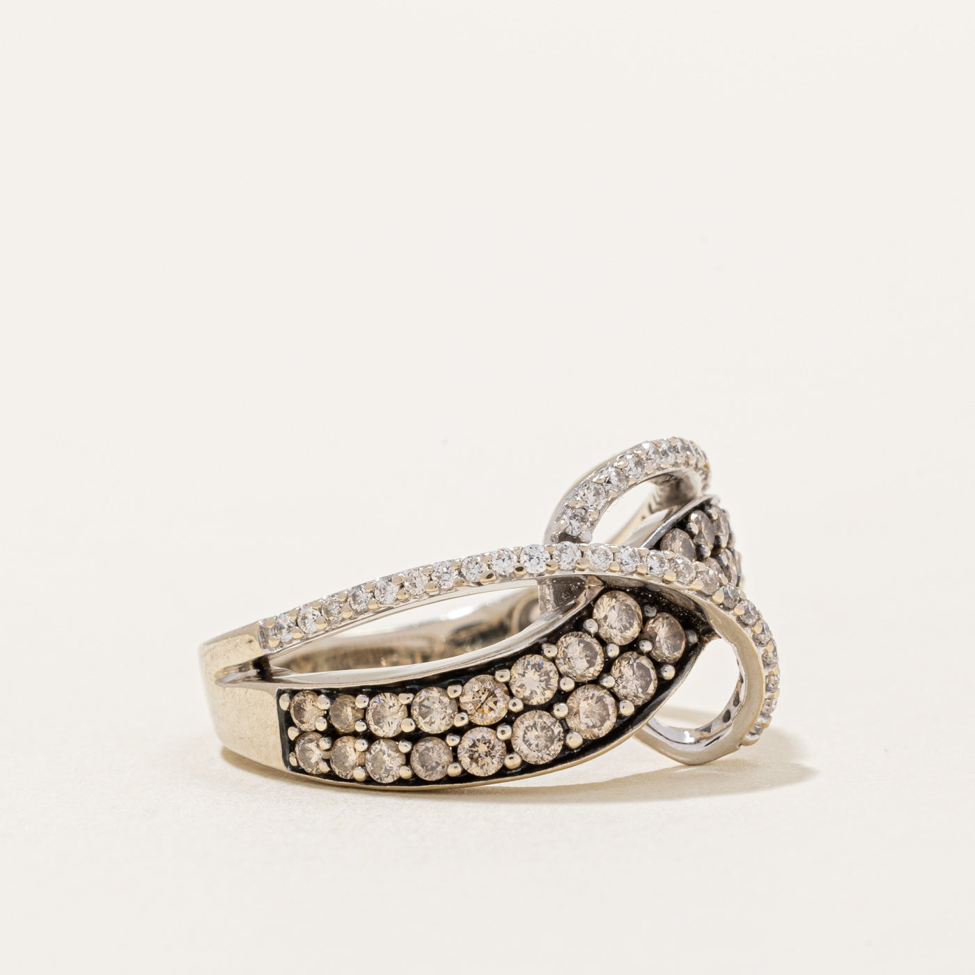 Light Brown Diamond Bypass Ring | 0.45ctw | SZ 5.25 |