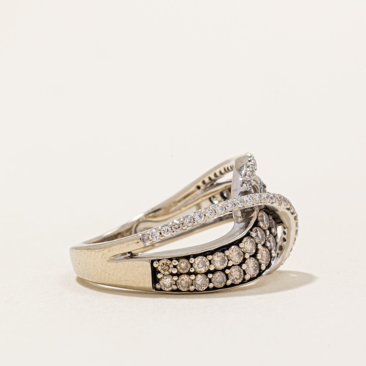 Light Brown Diamond Bypass Ring | 0.45ctw | SZ 5.25 |