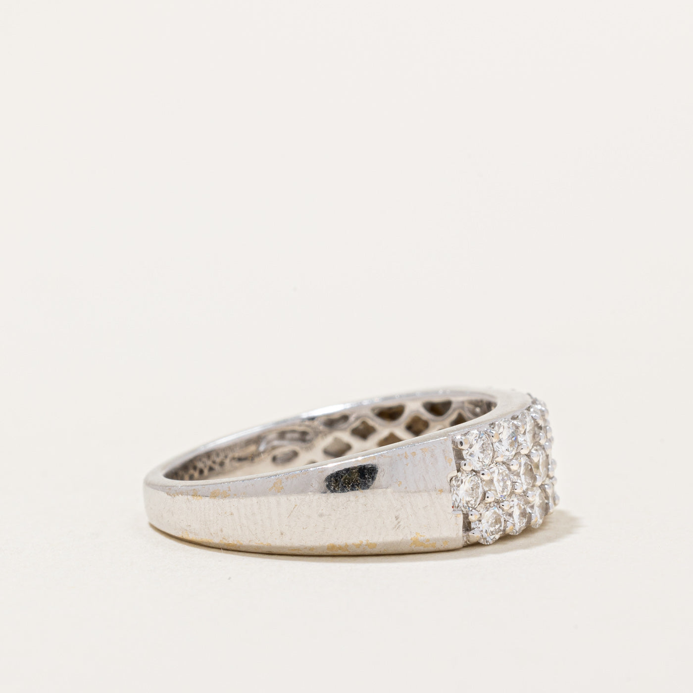 Pave Set Diamond Ring | 0.90ctw | SZ 7 |