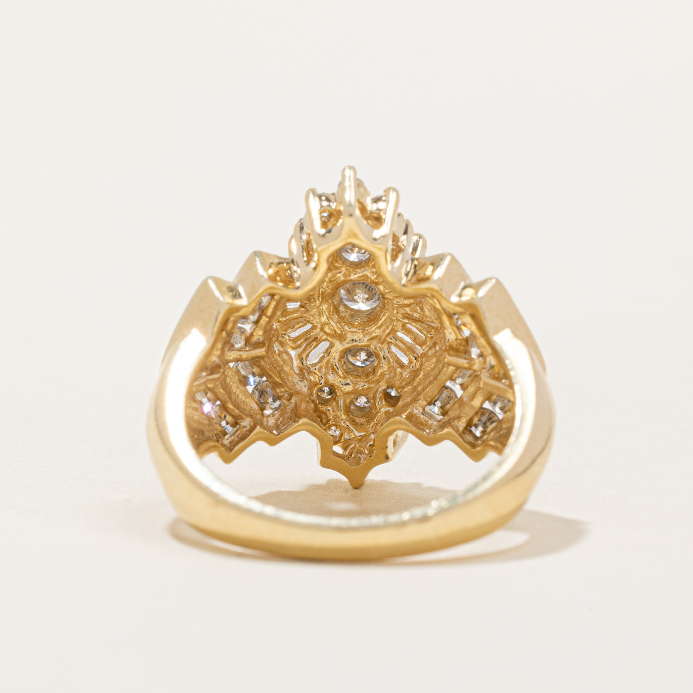 Diamond Cluster Cocktail Ring | 1.22ctw | SZ 6.75 |
