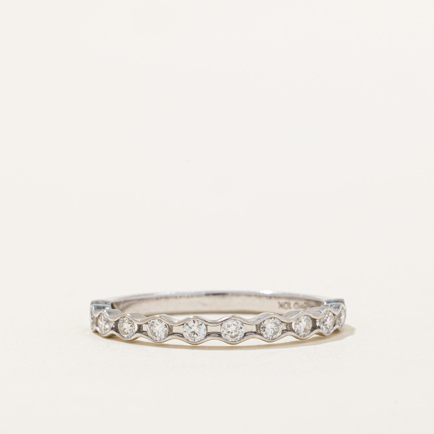 Semi Eternity Diamond Scalloped Band | 0.34ctw | 2.40mm | SZ 7.25 |