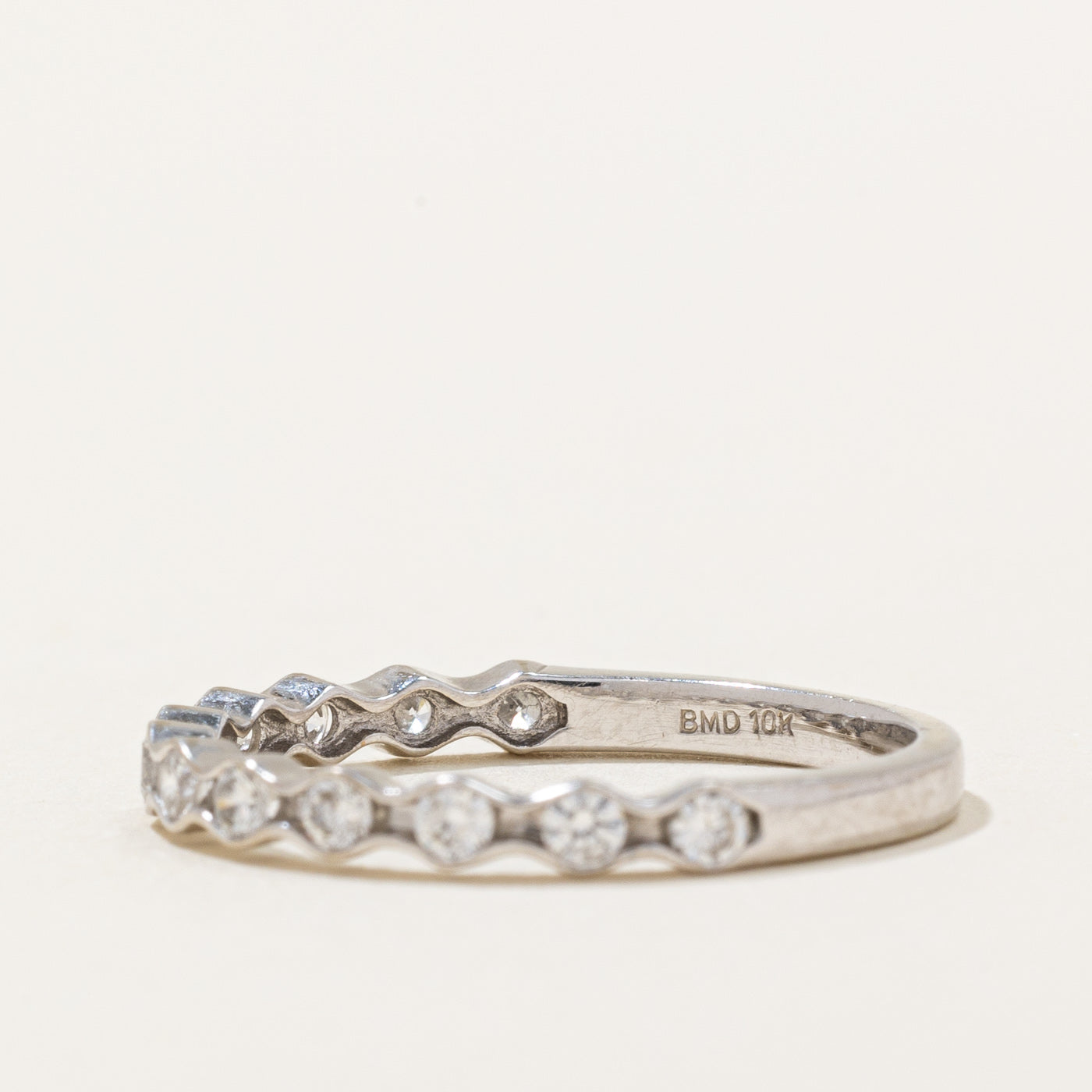 Semi Eternity Diamond Scalloped Band | 0.34ctw | 2.40mm | SZ 7.25 |