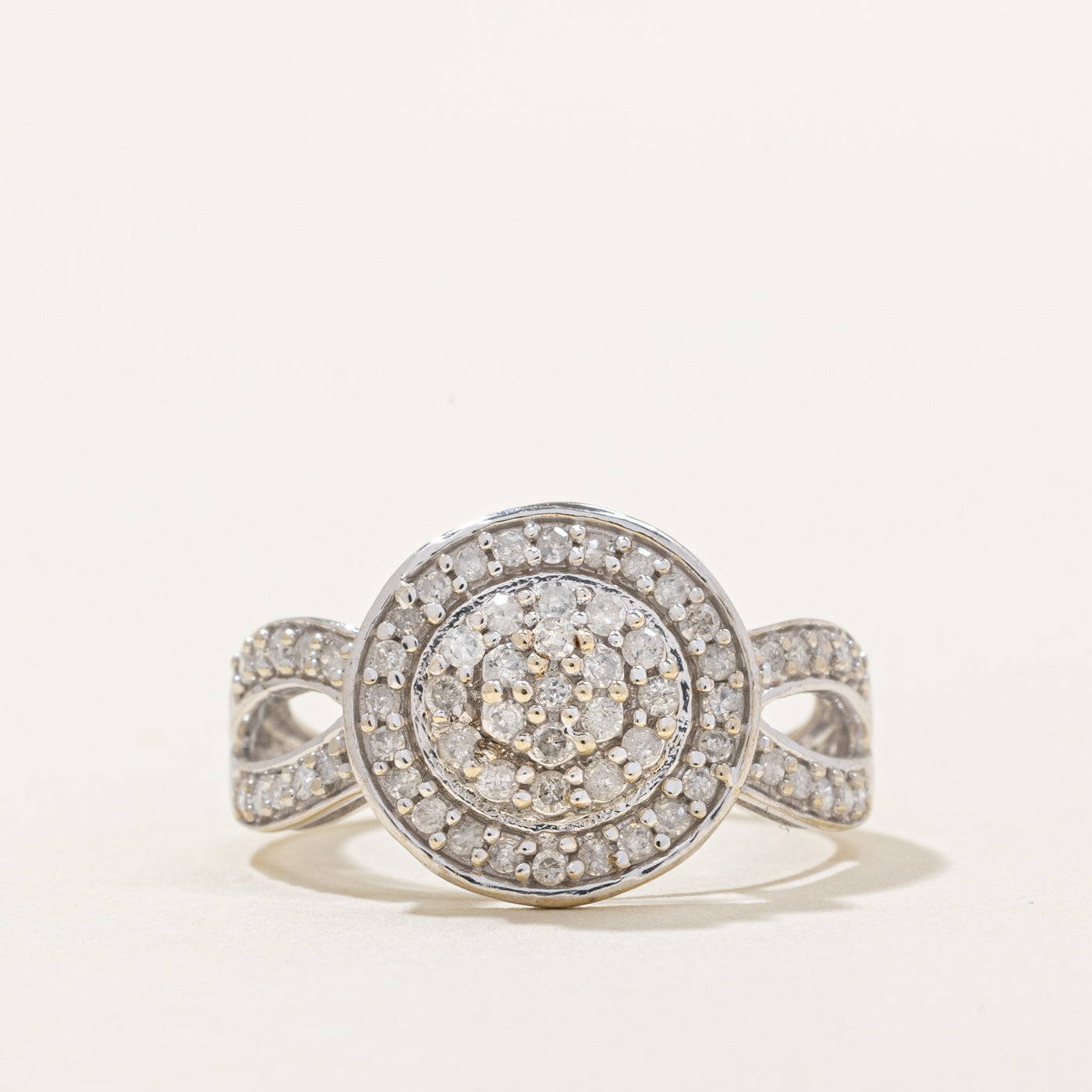 Diamond Cluster Multi Halo Cocktail Ring | 0.55ctw | SZ 6.5 |