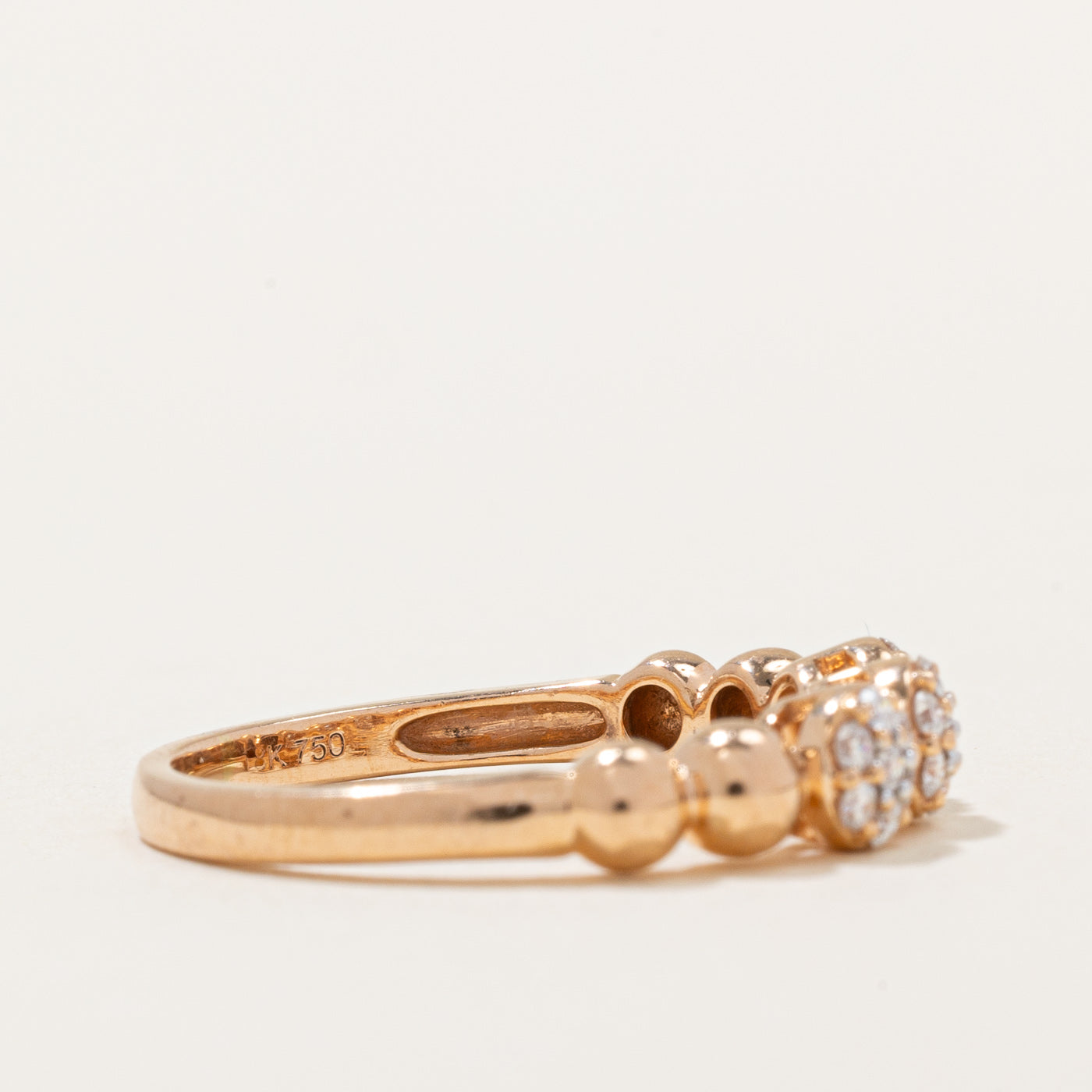 Diamond Multi Cluster Beaded Ring | 0.26ctw | SZ 7.25 |