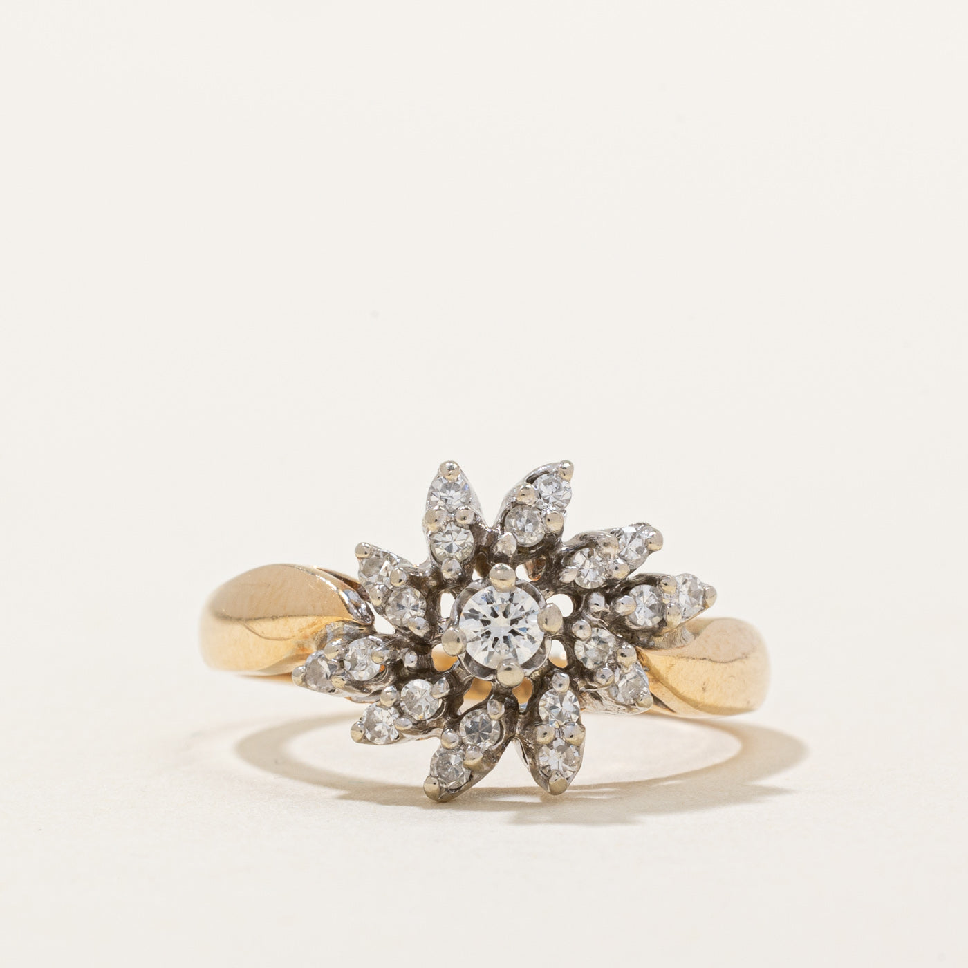 Diamond Petal Cluster Ring | 0.34ctw | SZ 6.5 |