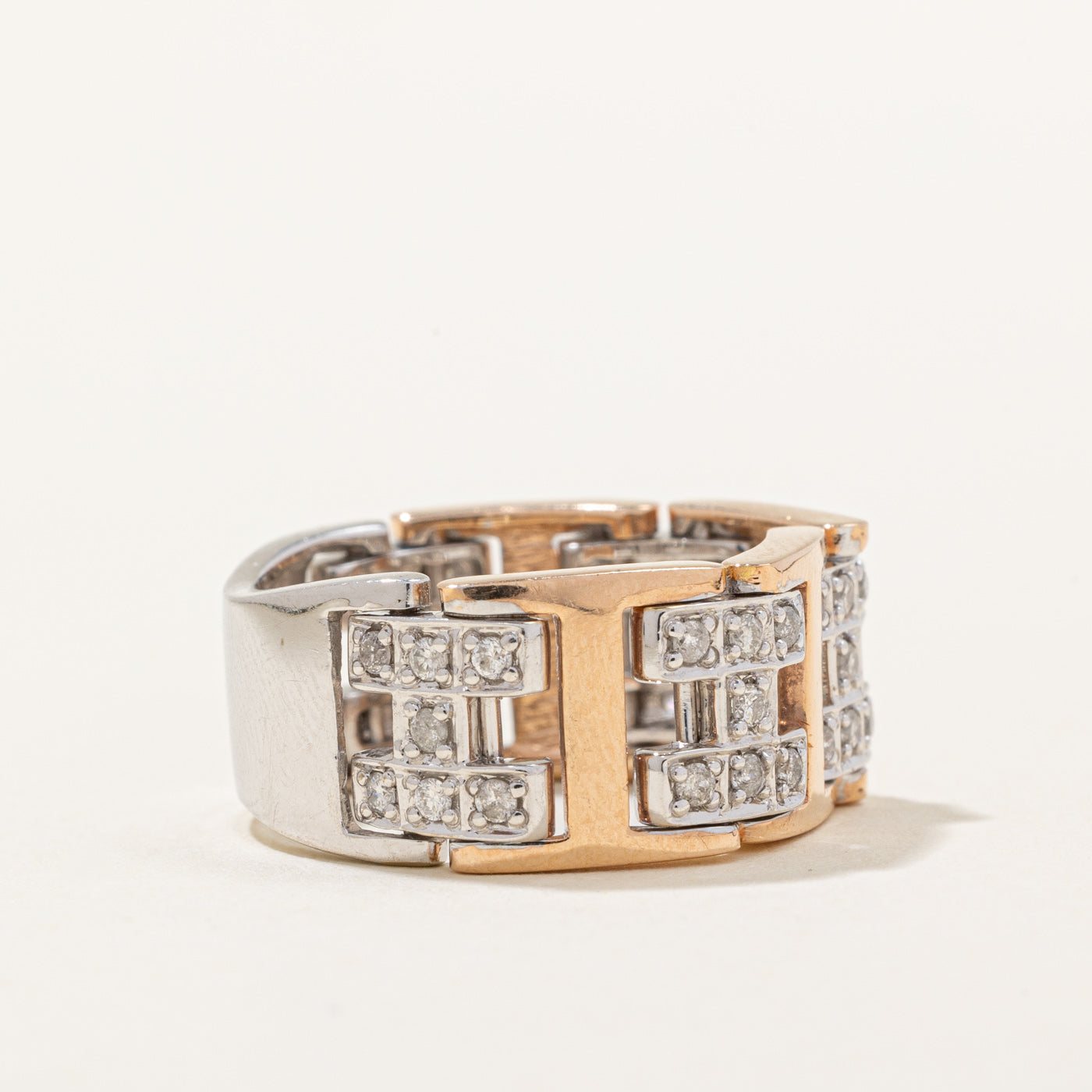 Diamond Chain Link Ring | 0.30ctw | SZ 6.75 |