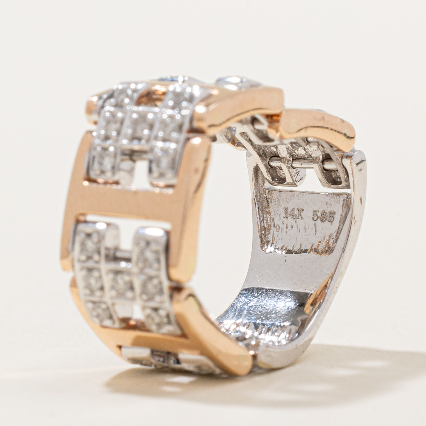 Diamond Chain Link Ring | 0.30ctw | SZ 6.75 |