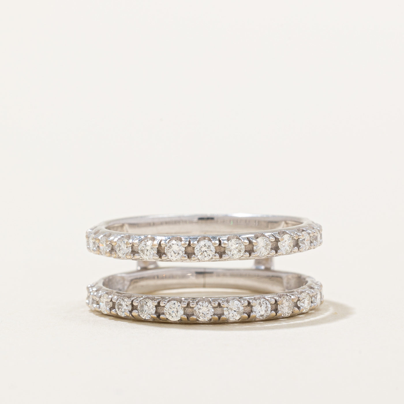 Semi Eternity Pave Set Diamond Ring Guard | 0.49ctw | SZ 5.5 |