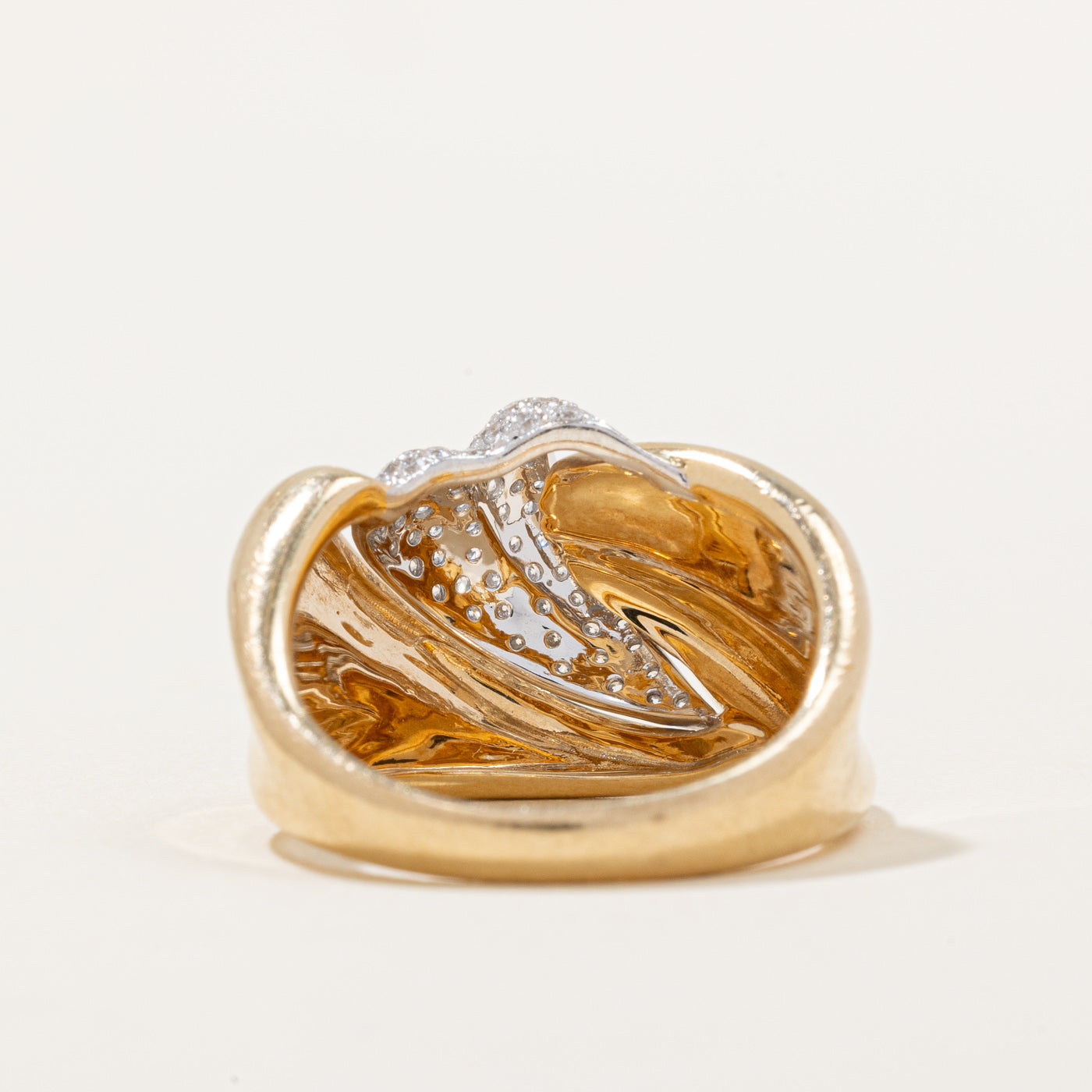 Pave Set Diamond Chunky Cocktail Ring | 0.36ctw | SZ 6.75 |