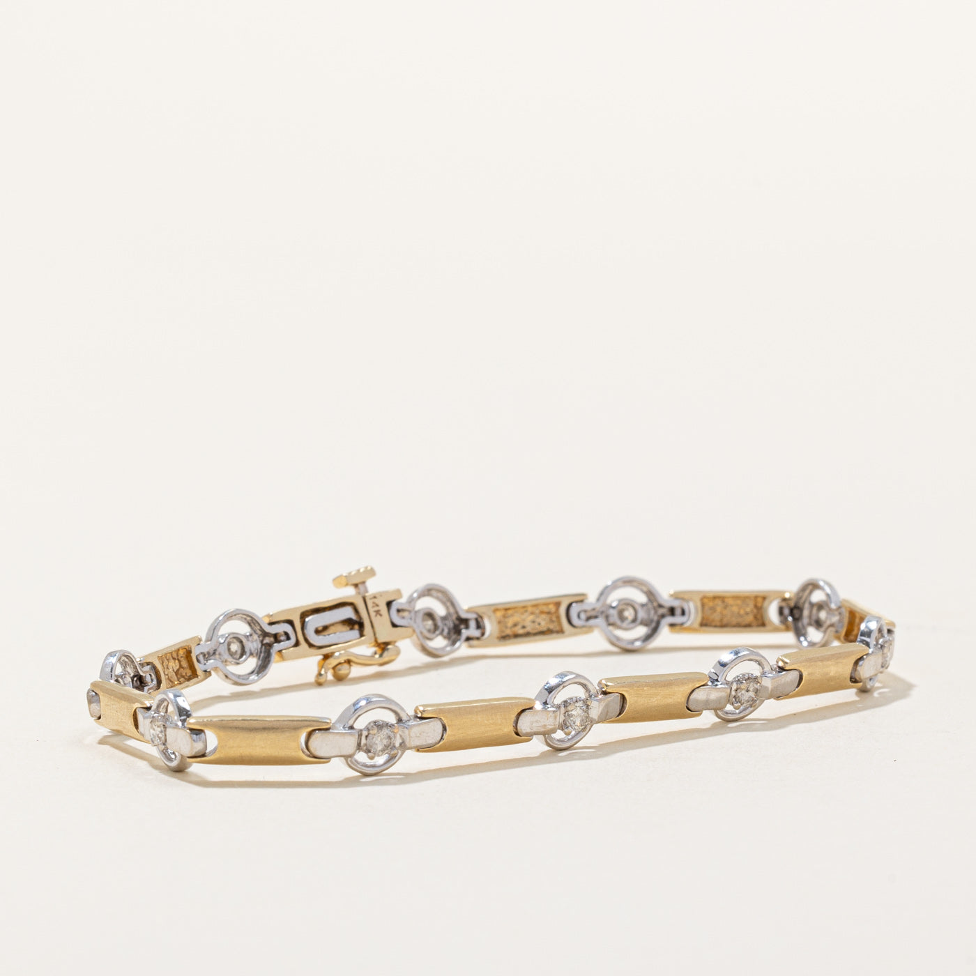 Two Tone Gold Diamond Bracelet | 0.45ctw | 7" |