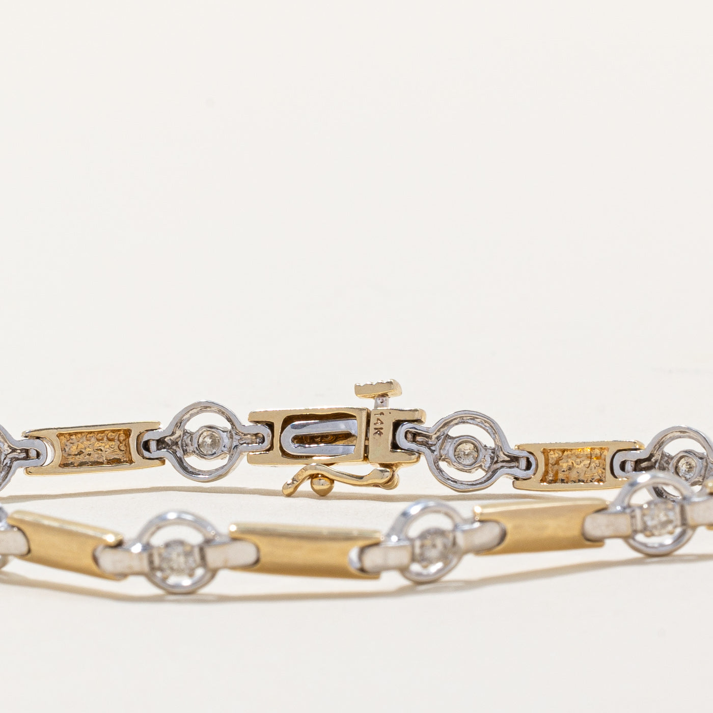 Two Tone Gold Diamond Bracelet | 0.45ctw | 7" |