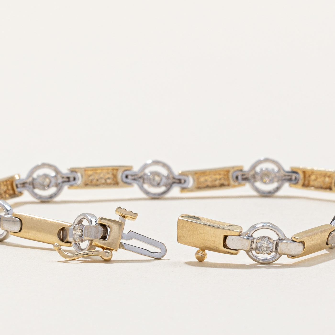 Two Tone Gold Diamond Bracelet | 0.45ctw | 7" |