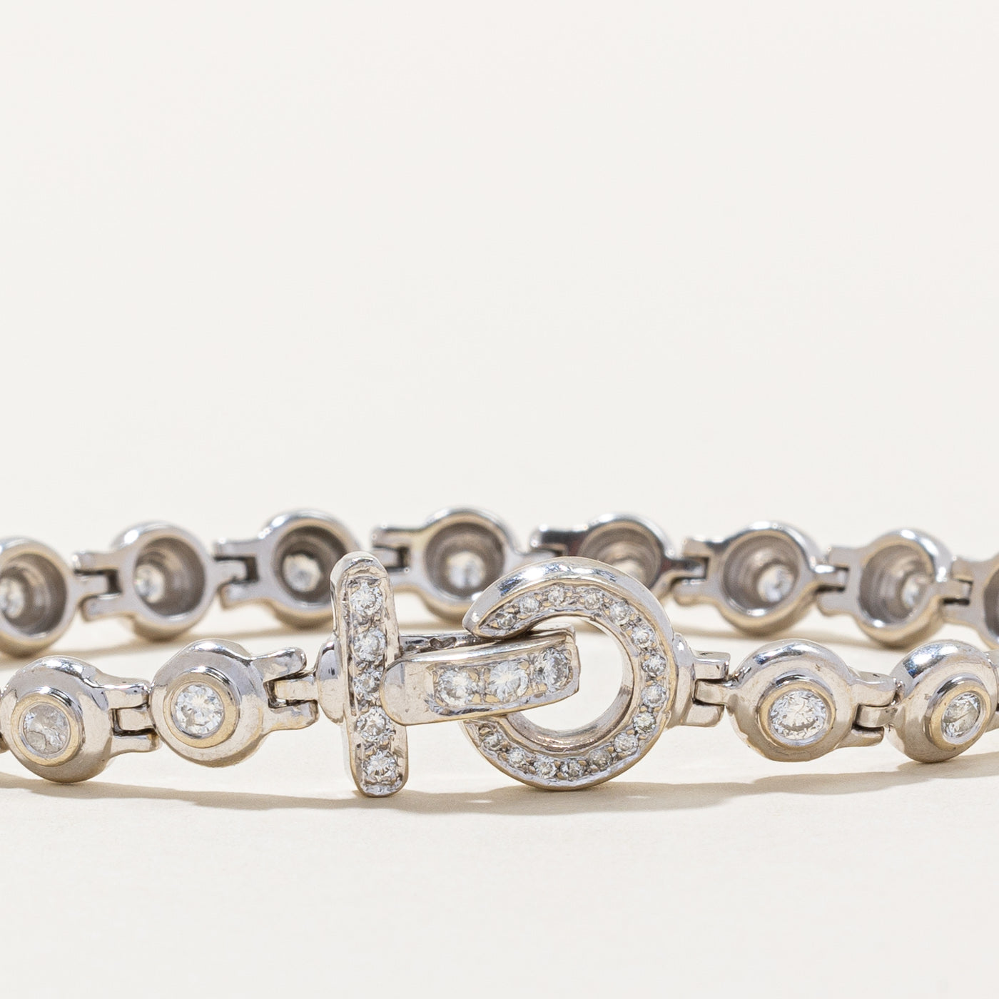 Diamond Buckle Closure Bracelet | 1.00ctw | 7" |