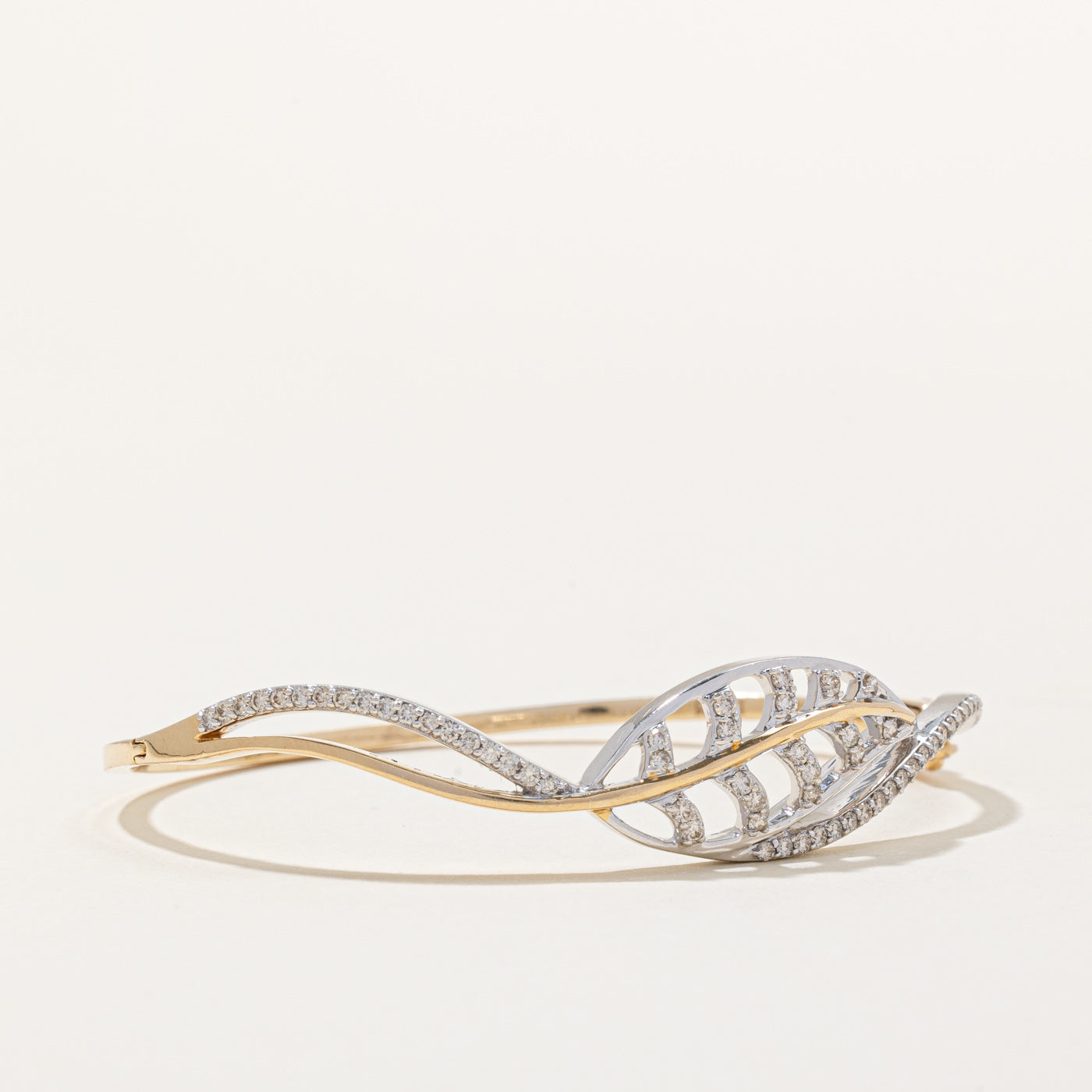 Diamond Leaf Bangle | 0.75ctw | 6" |