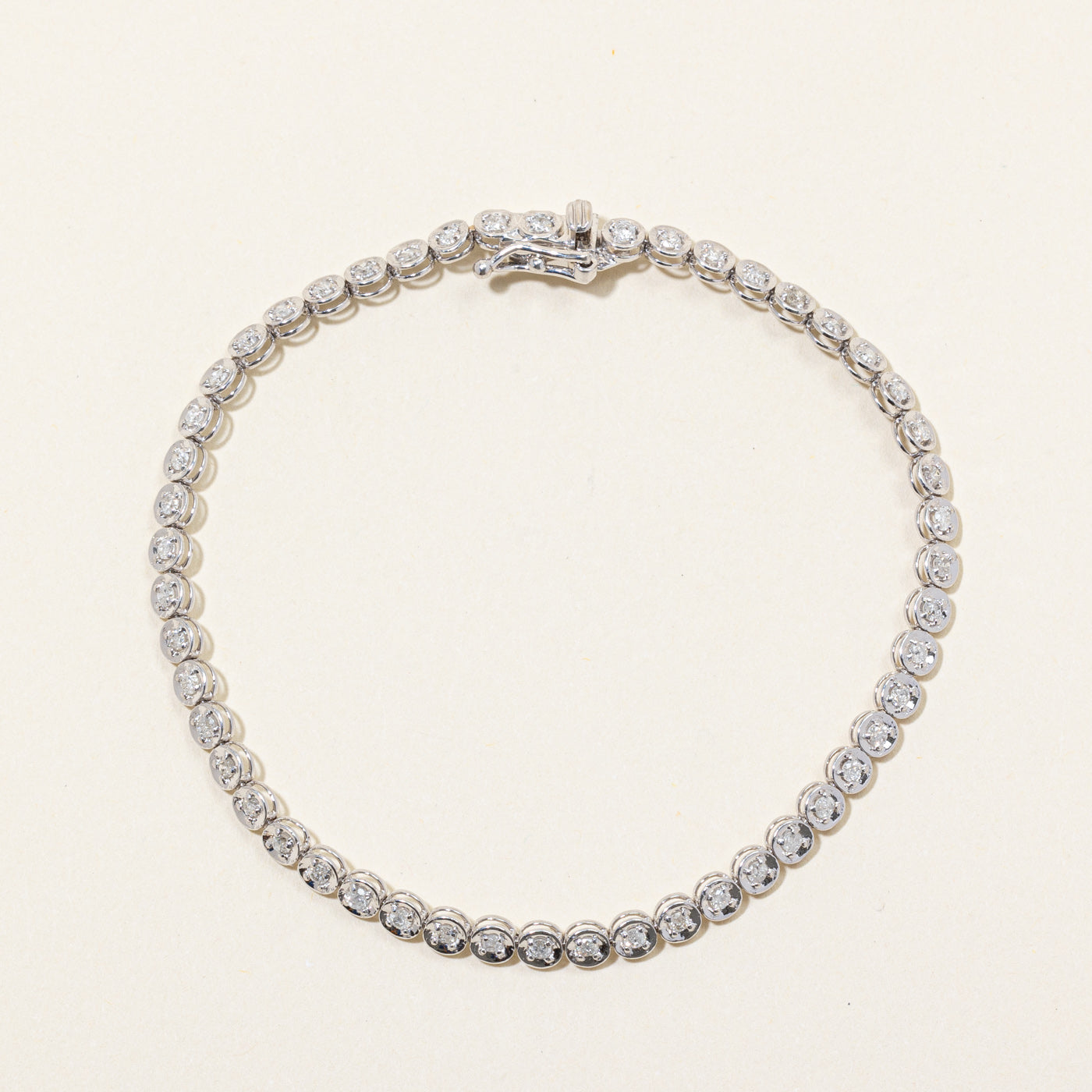 Illusion Set Diamond Tennis Bracelet | 1.00ctw | 7" |