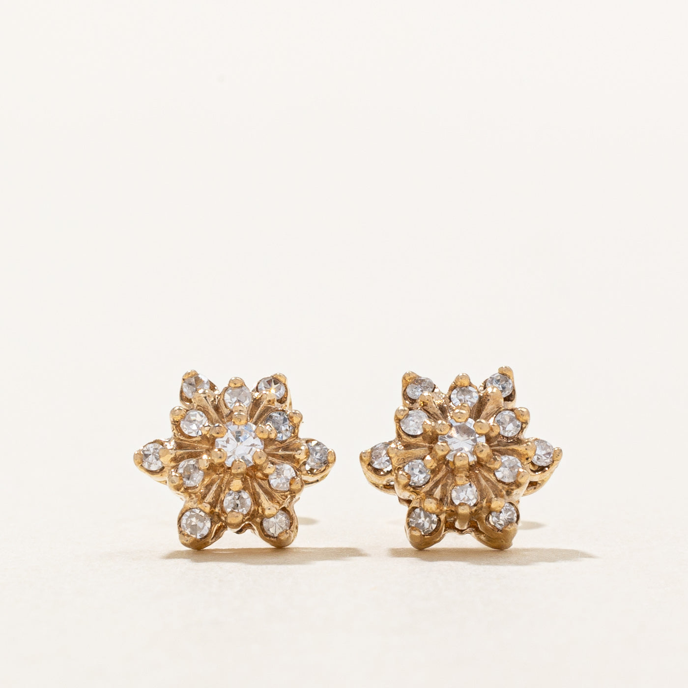 Diamond Petal Cluster Earrings | 0.16ctw |