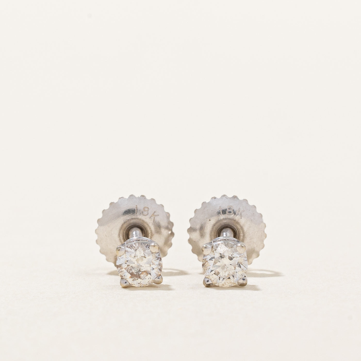 Solitaire Diamond Stud Earrings | 0.28ctw |