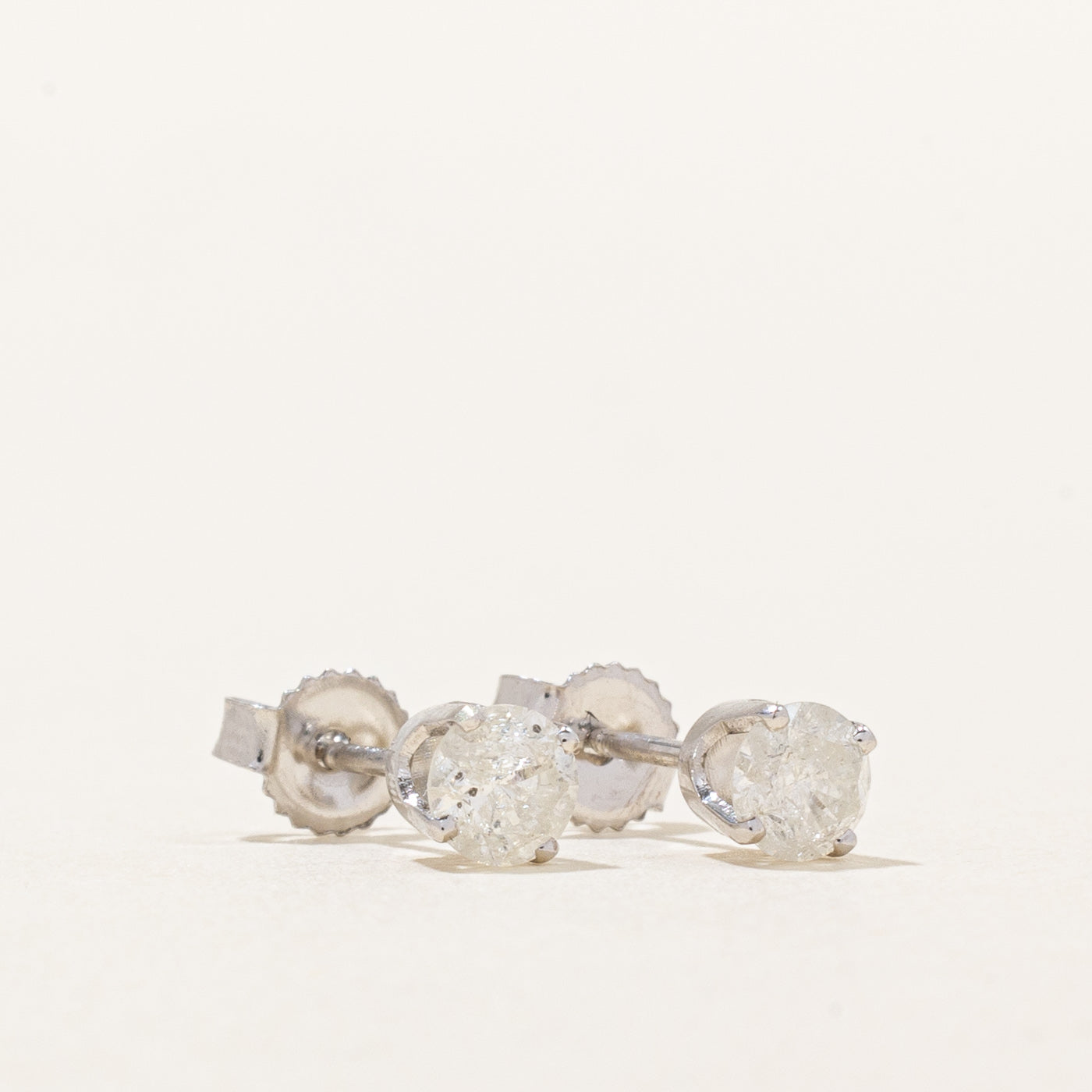 Solitaire Diamond Stud Earrings | 0.47ctw |
