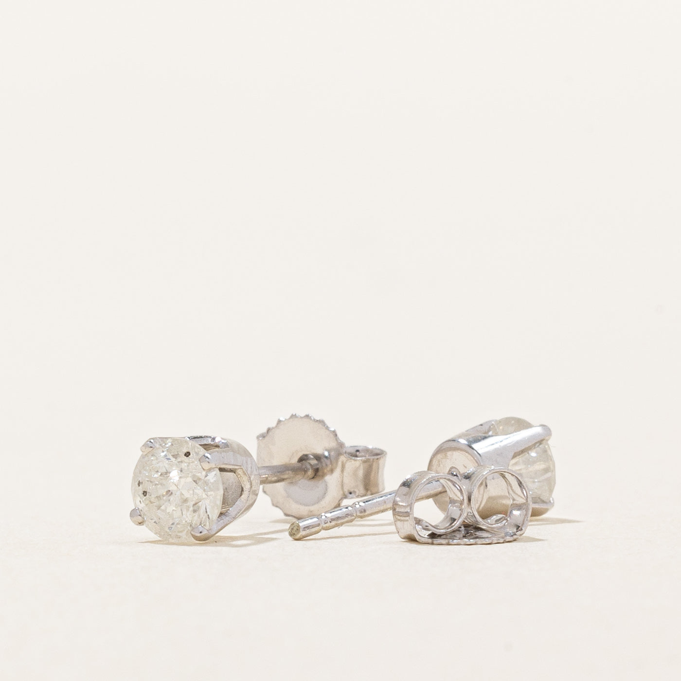 Solitaire Diamond Stud Earrings | 0.47ctw |