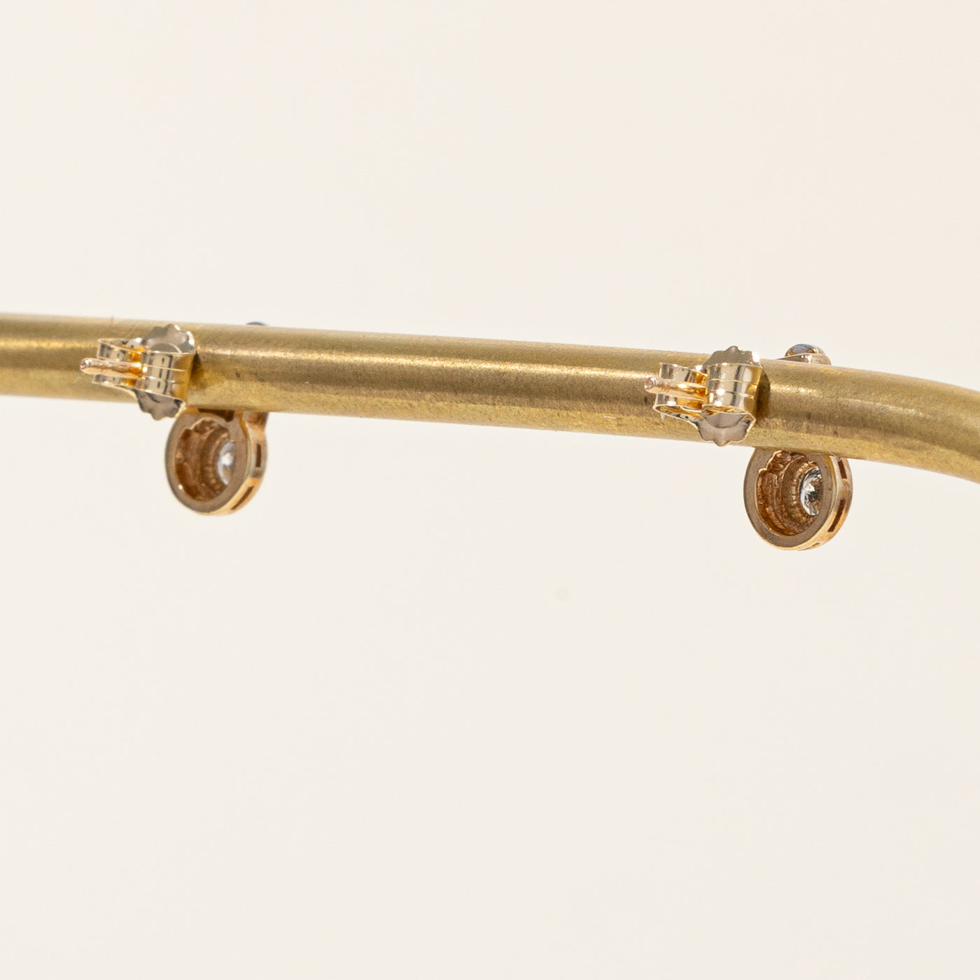 Bezel Set Diamond Accented Stud Earrings | 0.16ctw |