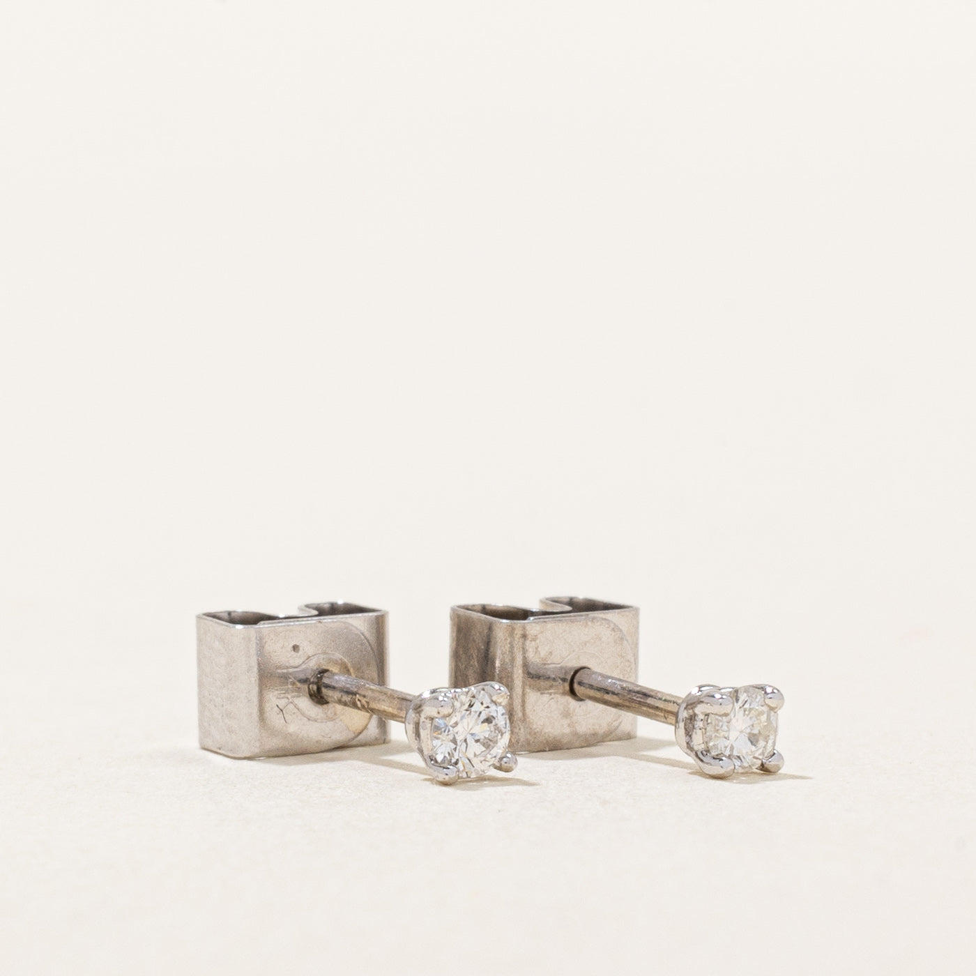 Solitaire Diamond Stud Earrings | 0.09ctw |