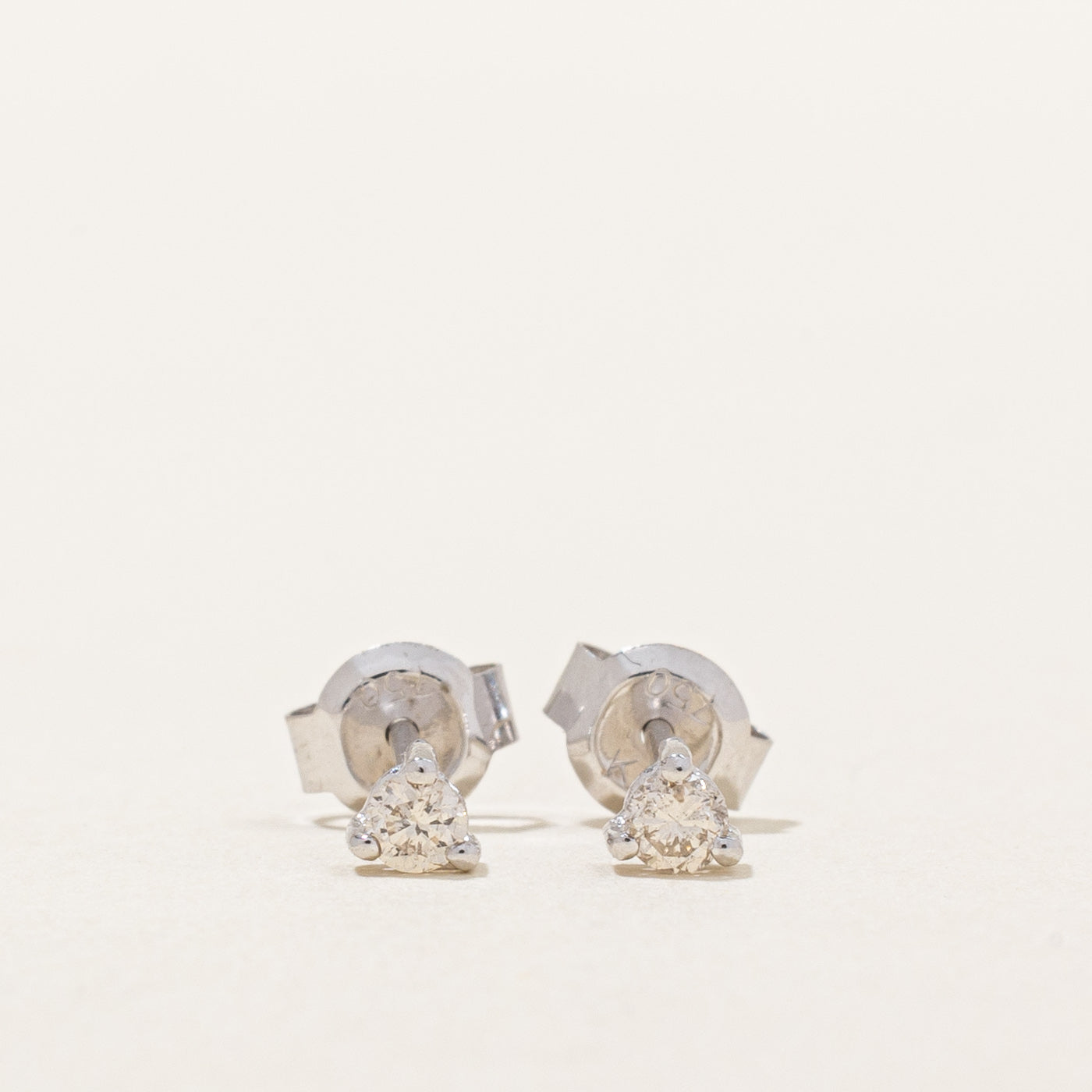 Solitaire Diamond Stud Earrings | 0.10ctw |