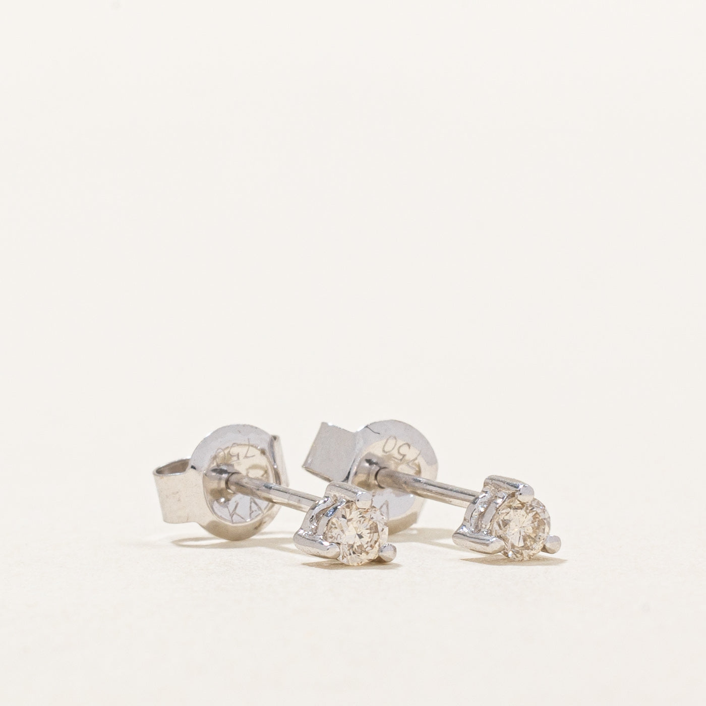 Solitaire Diamond Stud Earrings | 0.10ctw |