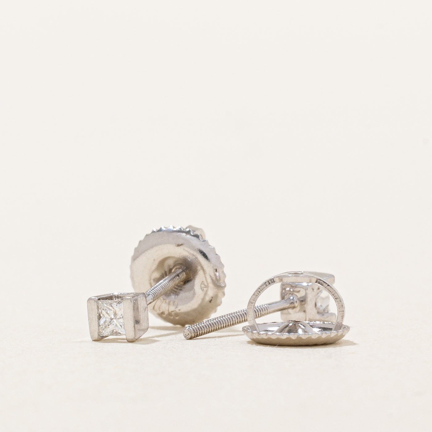 Princess Cut Diamond Stud Earrings | 0.08ctw |
