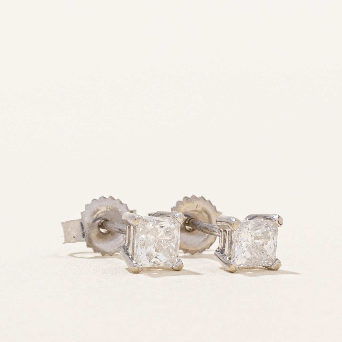 Princess Cut Diamond Stud Earrings | 0.30ctw |