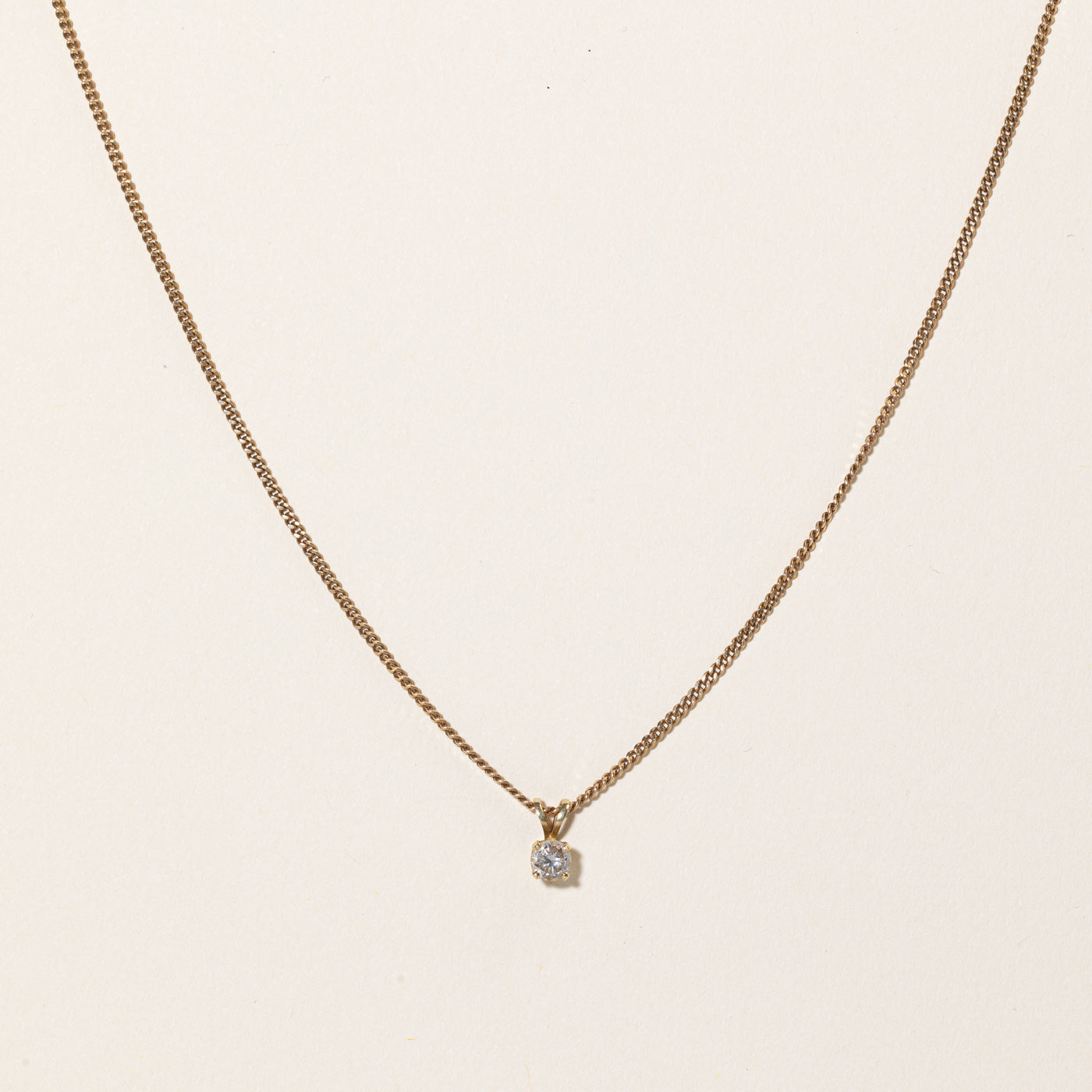 Collier pendentif solitaire en diamant | 0,28 ct | 45,7 cm (18 po) |
