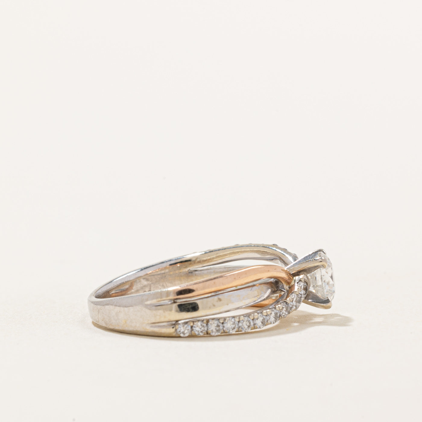 Bypass Diamond Engagement Ring | 0.74ctw | SZ 5 |