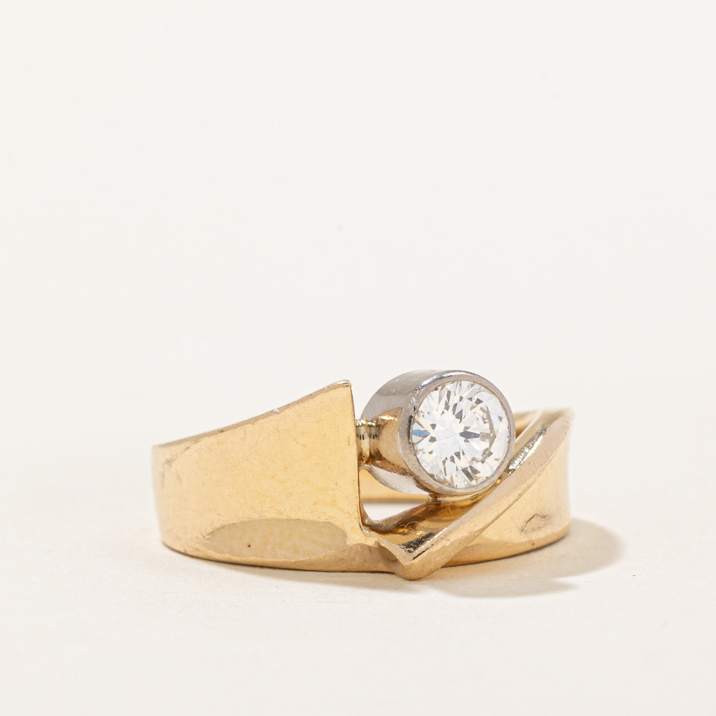 Bezel Set Diamond Ring | 0.45ct | SZ 5.5 |