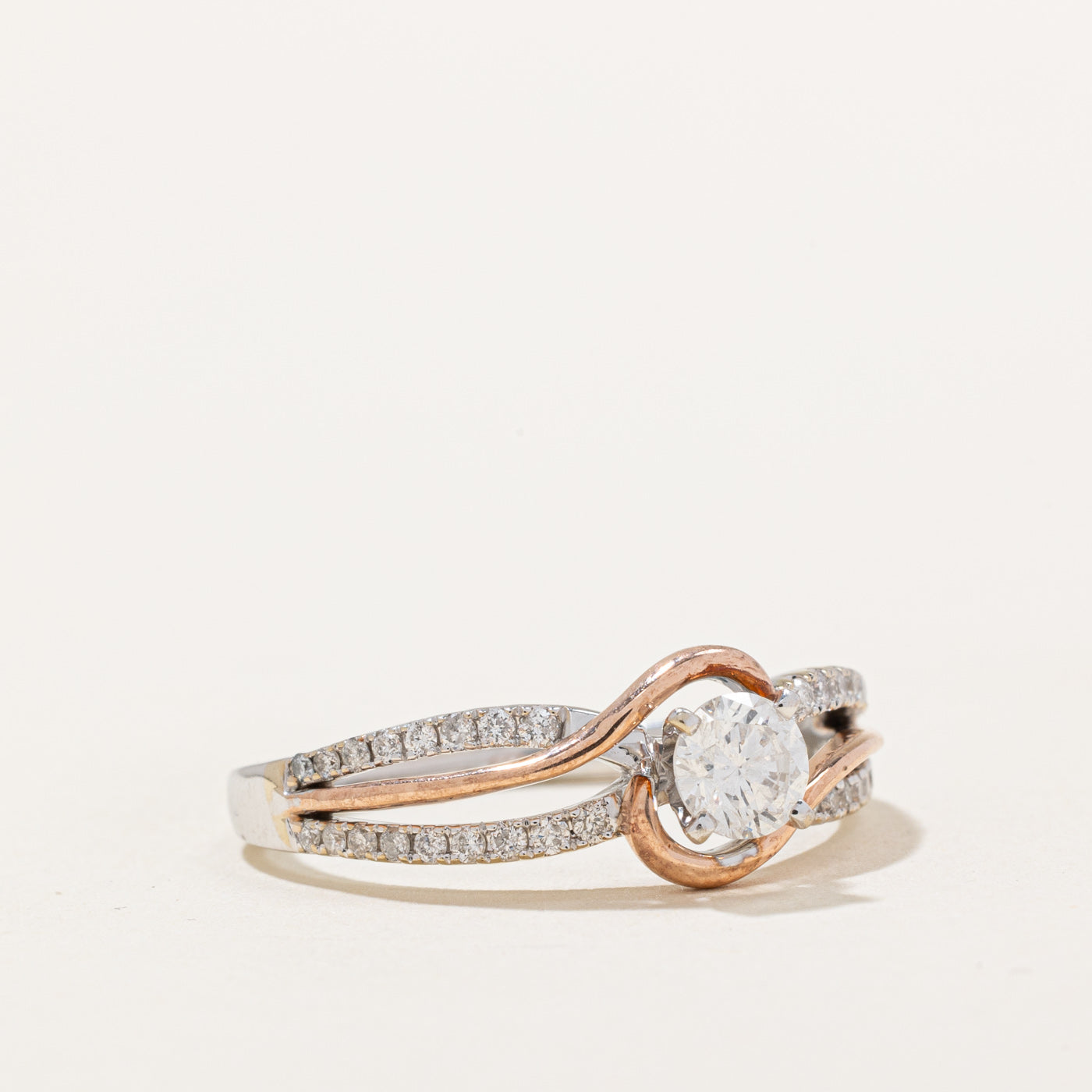 Bypass Diamond Engagement Ring | 0.59ctw | SZ 8.5 |