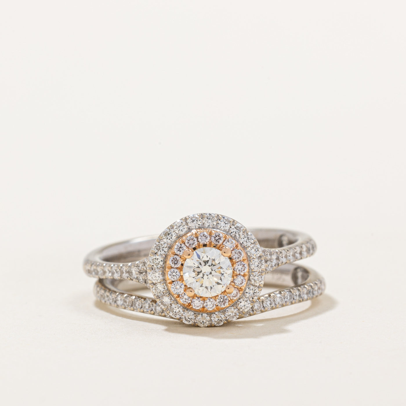 Bague de fiançailles Halo Diamond | 0,69 ct | Taille 6,75 |