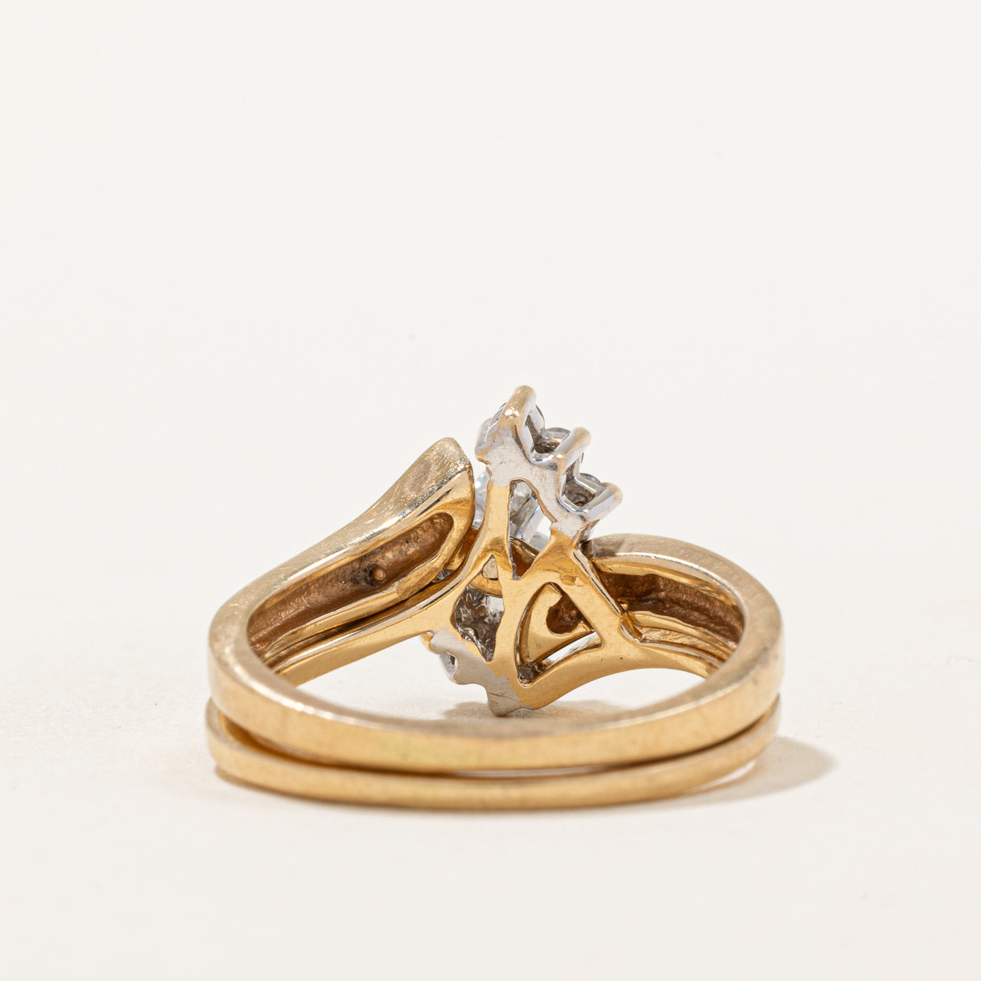 Marquise Diamond Engagement & Wedding Ring Set | 0.29ctw | SZ 5.5 |