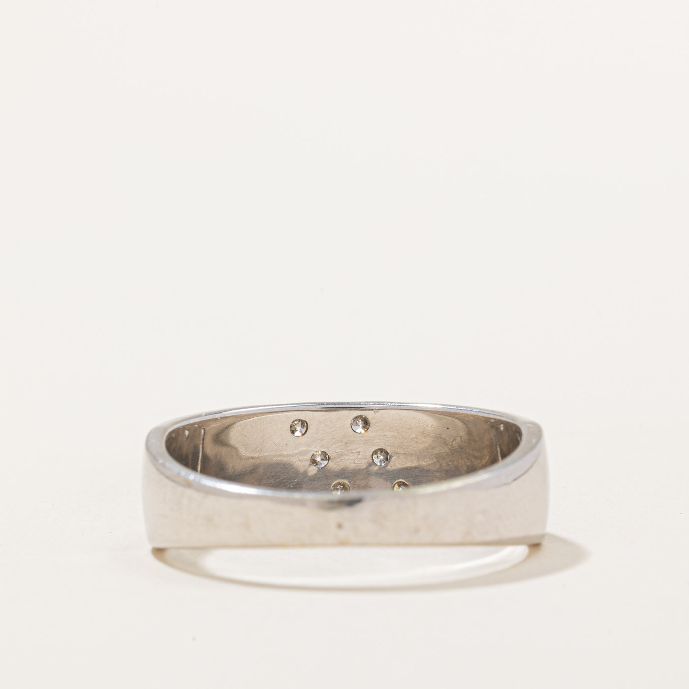 Channel Diamond White Gold Band | 0.36ctw | SZ 11.5 |