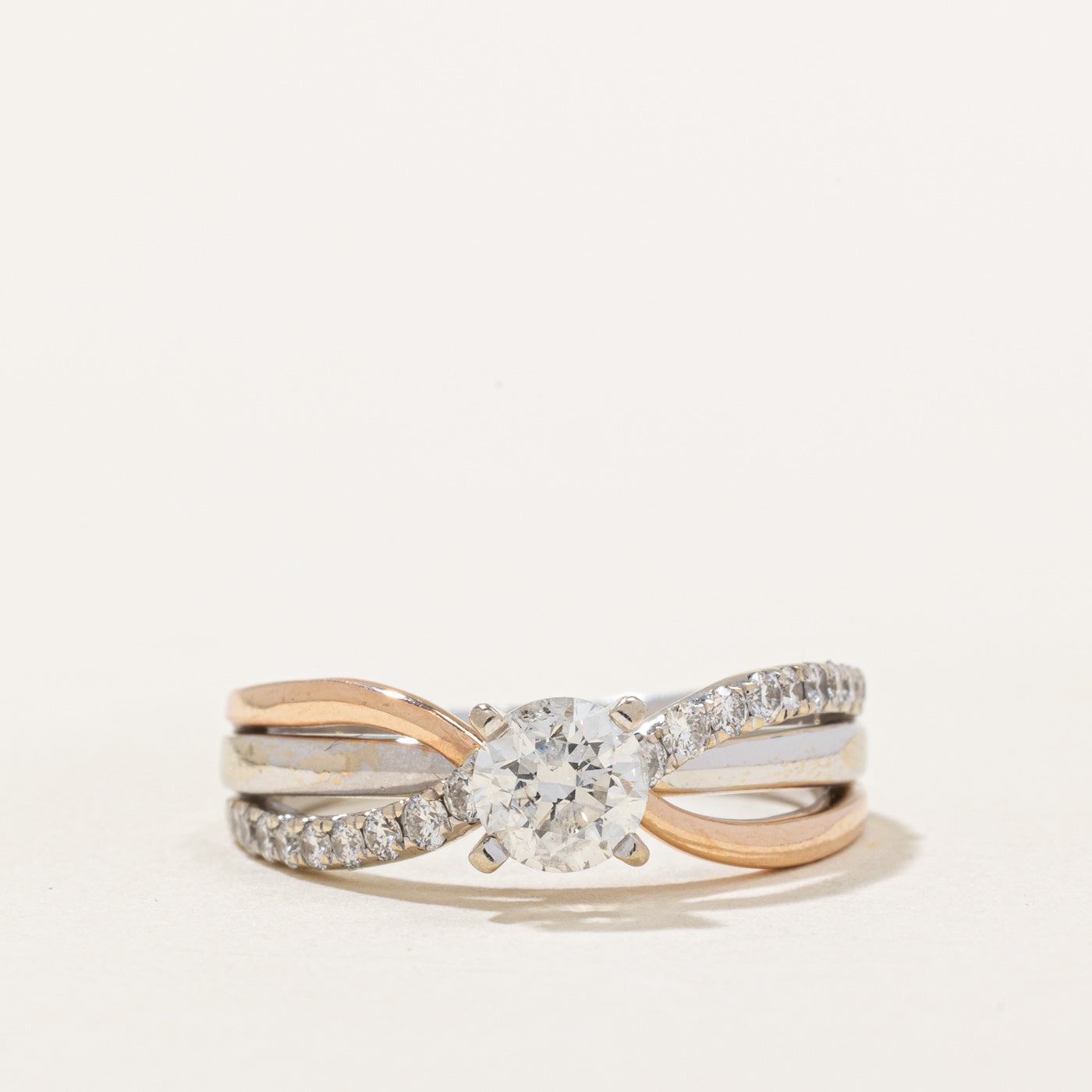 Bypass Diamond Engagement Ring | 0.74ctw | SZ 5 |