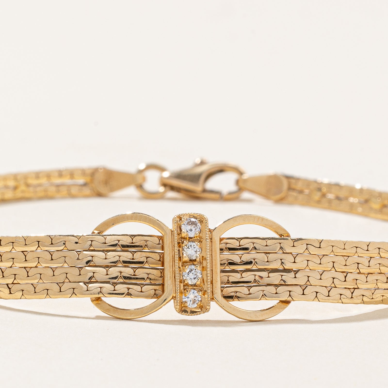 Four Stone Diamond Bracelet | 0.09ctw | 7" |