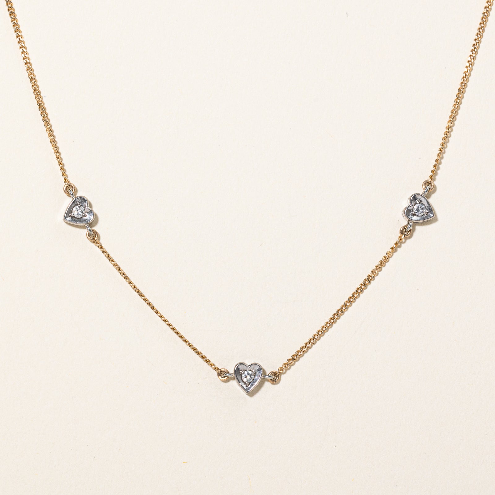 Diamond Heart Pendant Necklace | 0.14ctw | 17.5" |