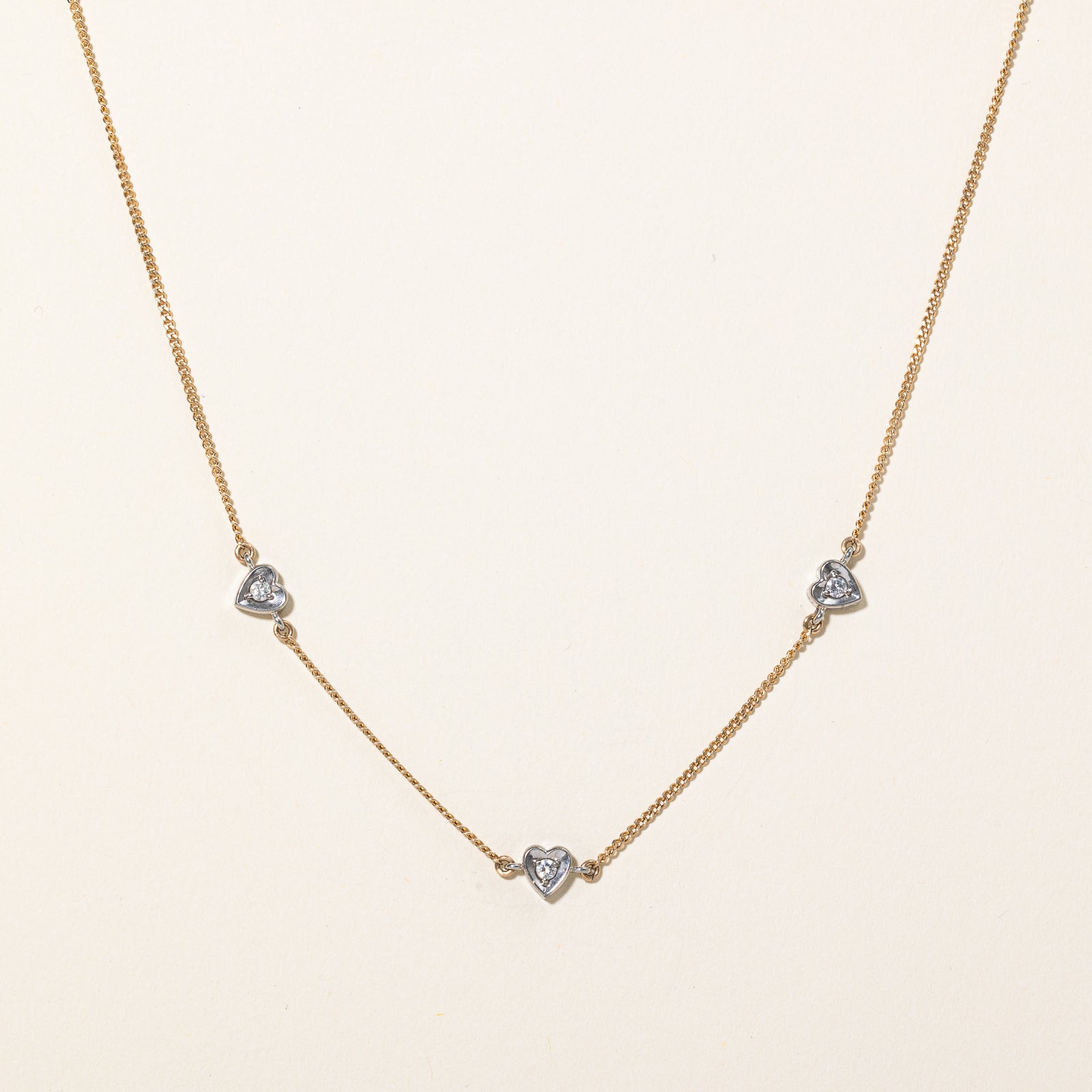 Diamond Heart Pendant Necklace | 0.14ctw | 17.5" |