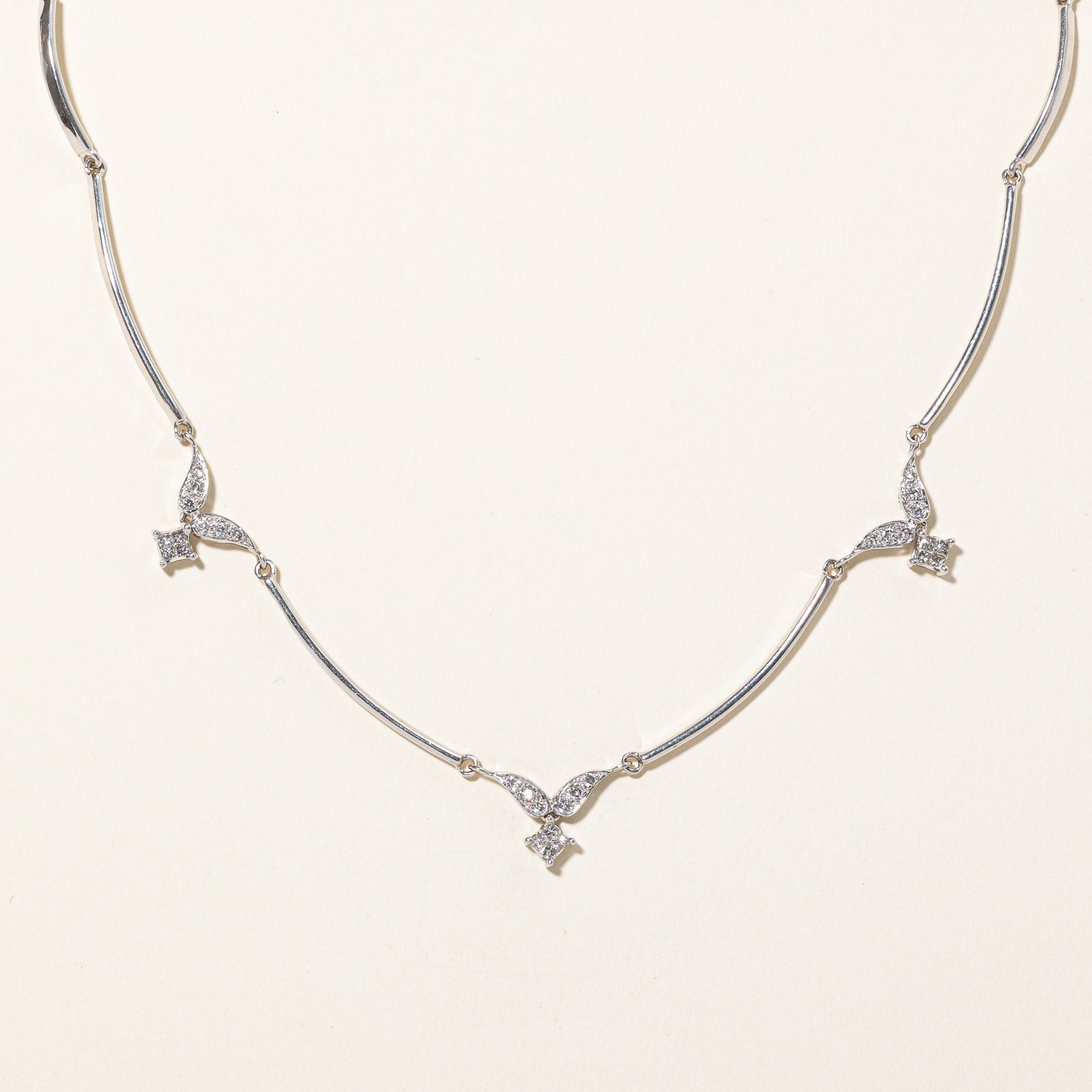 Princess Cut Diamond Necklace | 0.47ctw | 18" |