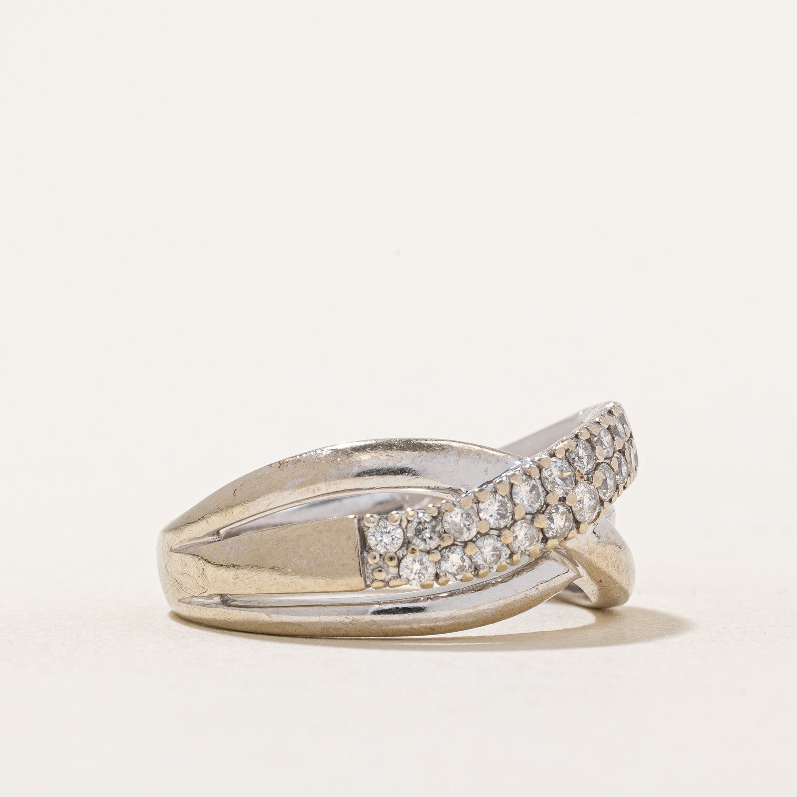 Diamond Crossover Ring | 0.48ctw | SZ 7 |