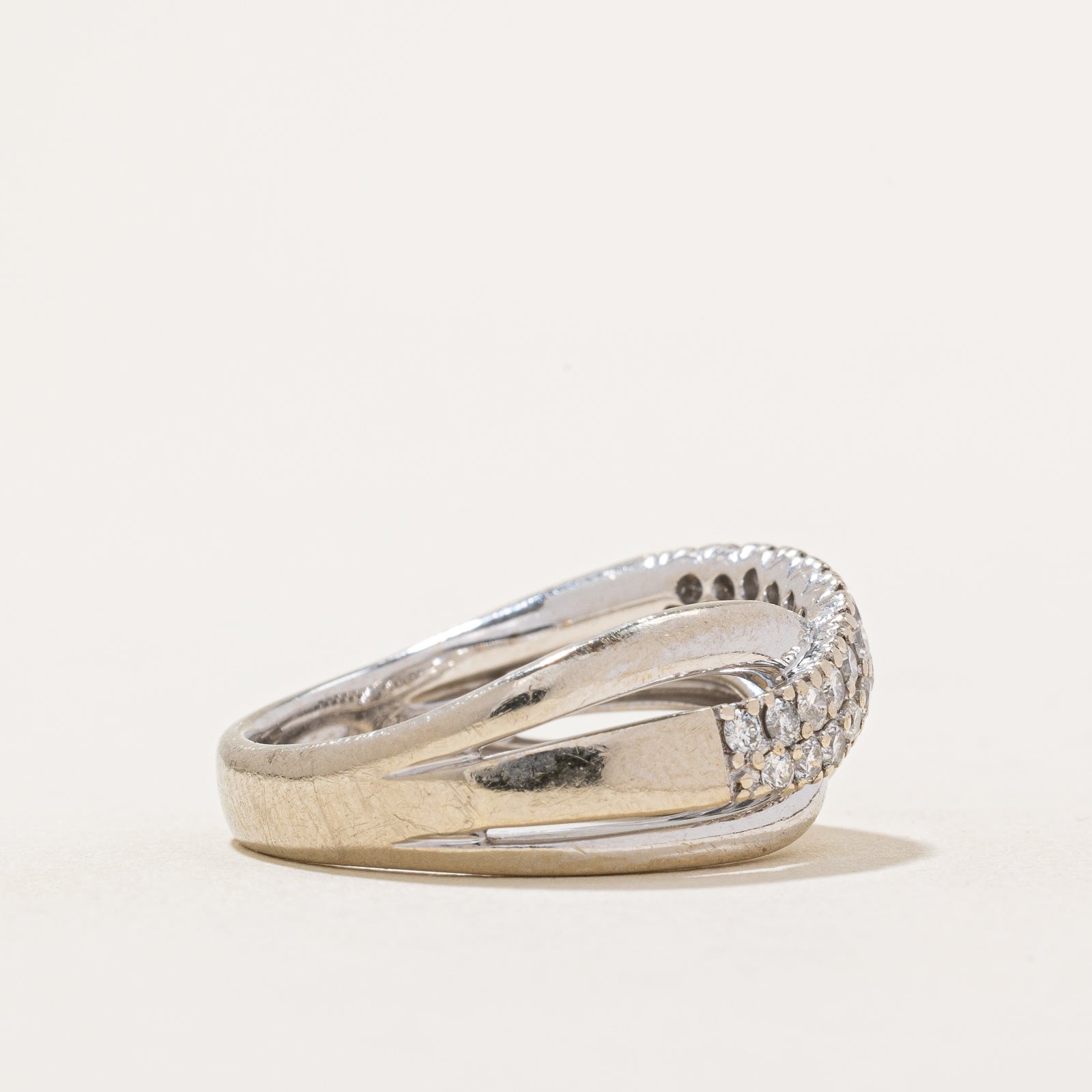 Diamond Crossover Ring | 0.48ctw | SZ 7 |