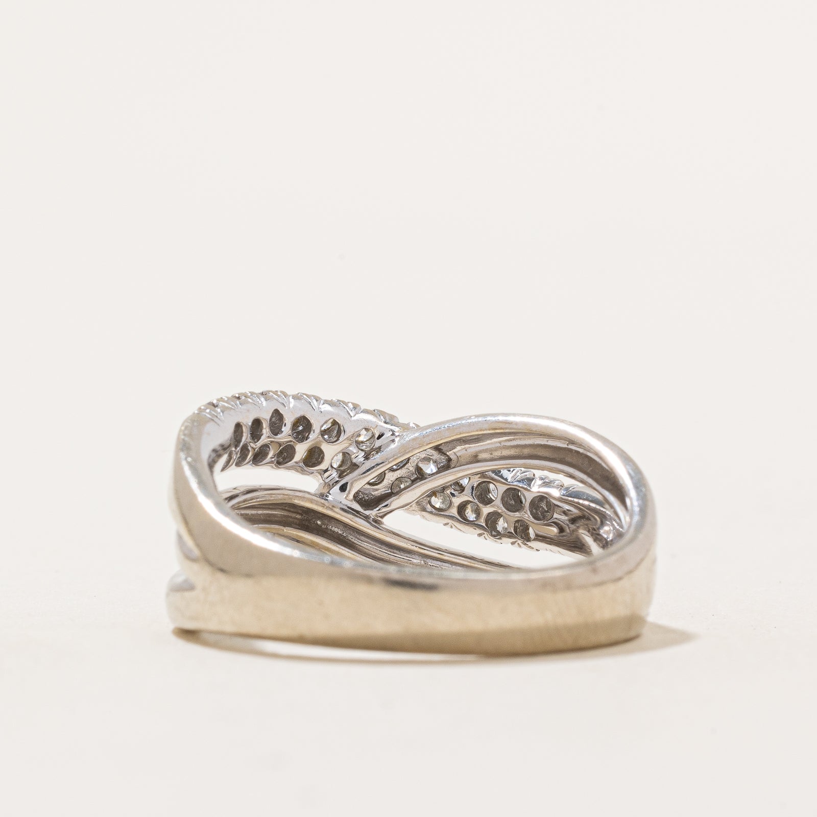 Diamond Crossover Ring | 0.48ctw | SZ 7 |
