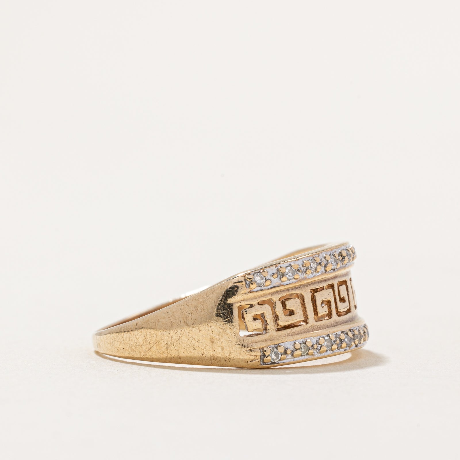 Bague en filigrane sertie de diamants | 0,10 ct | Taille 8,5 |