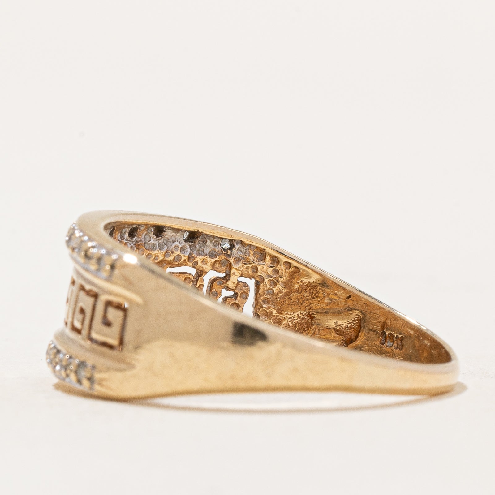 Bague en filigrane sertie de diamants | 0,10 ct | Taille 8,5 |